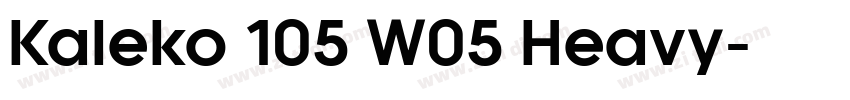 Kaleko 105 W05 Heavy字体转换